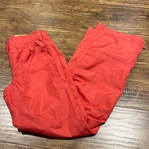 Straight leg Splash pants coral pink/orange in colour